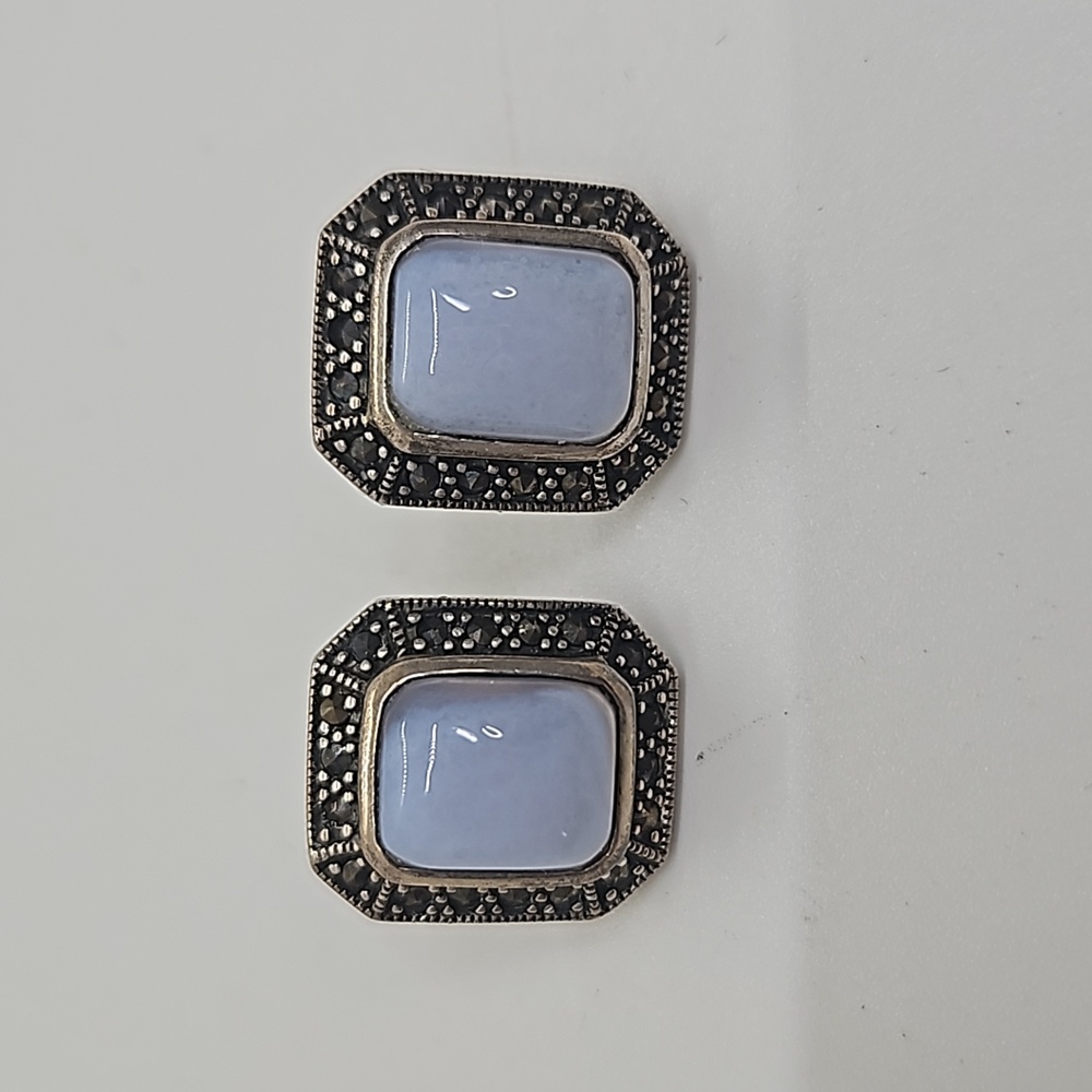 Vintage Sterling Silver marcaste earrings
